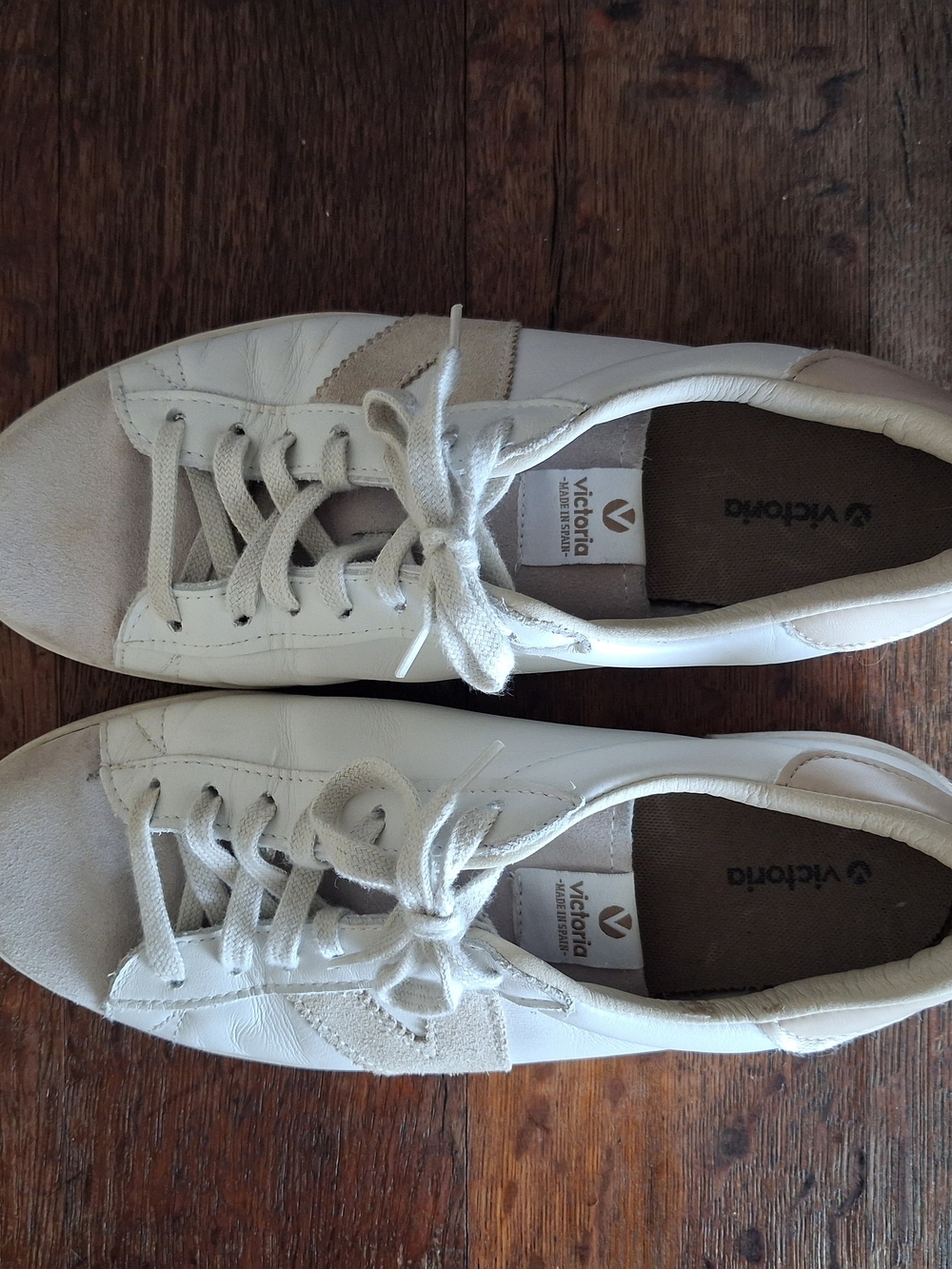 Victoria Berlin Leather Hielo White/Beige Sneakers; Size EU 40 US 9 - Picture 7 of 10